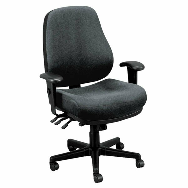Homeroots 580 Charcoal Tilt Tension Control Fabric Chair - 26.8 x 21 x 38.5 in. 372330